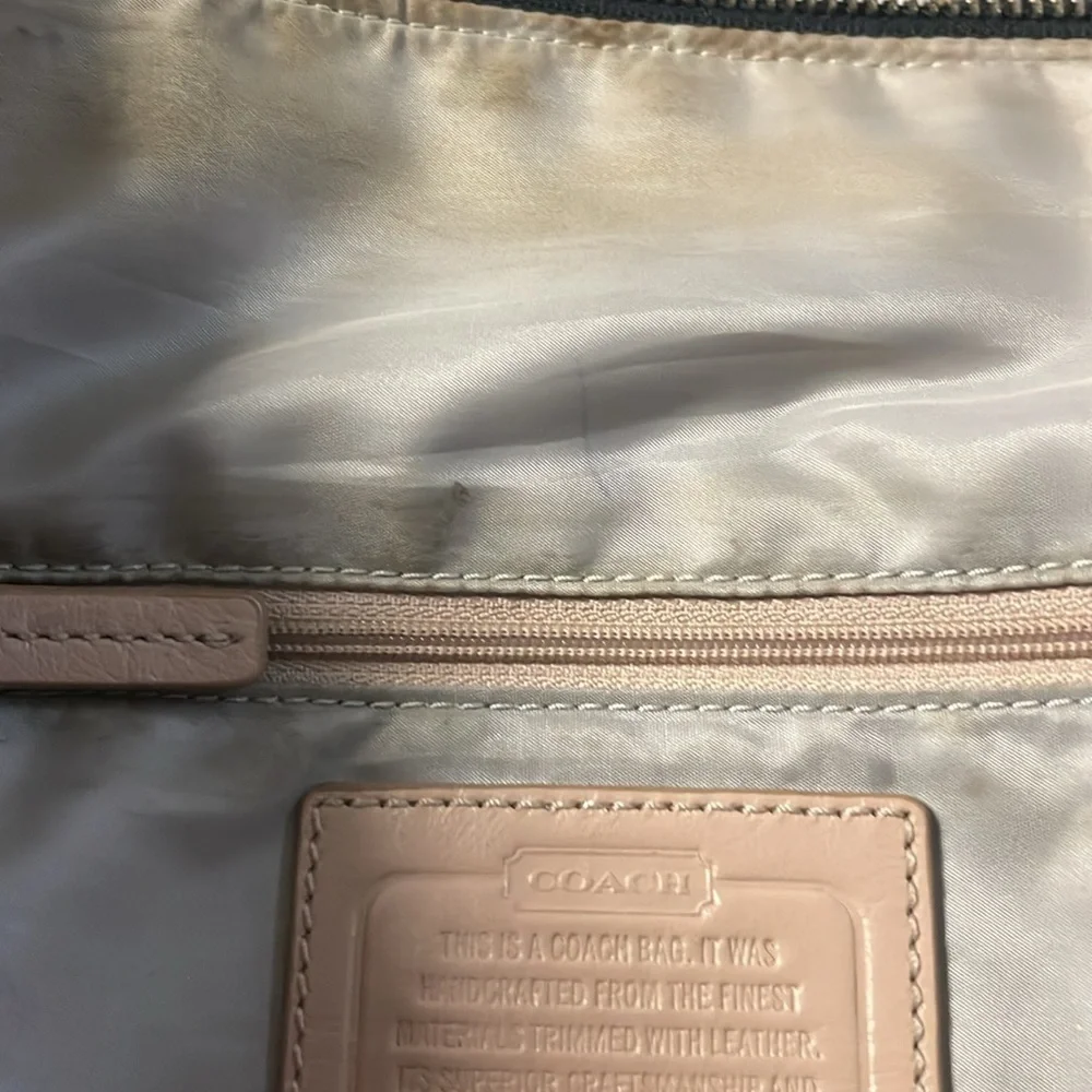 Coach Legacy Weeknd Signature Black Nylon East West Tote